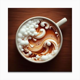 Coffee foam 3 Canvas Print