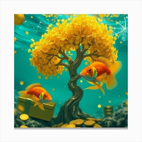 Goldfish Tree 2 Canvas Print