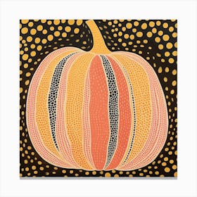 Yayoi Kusama Inspired Pumpkin Pink And Orange 4 Canvas Print