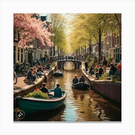 Amsterdam Canals Canvas Print