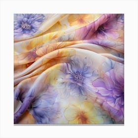 Purple And Yellow Flowers Canvas Print