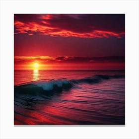 Sunset Over The Ocean 77 Canvas Print