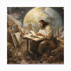 Jesus At Work Canvas Print