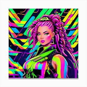 Neon Girl 27 Canvas Print