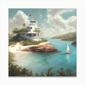 House On The Beach Canvas Print