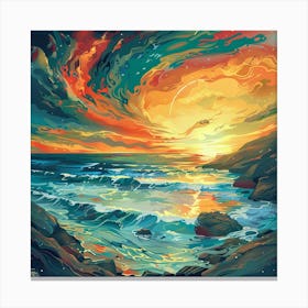 The Sunset is Intense Canvas Print