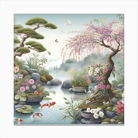 Koi Pond Canvas Print