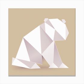 Origami Polar Bear Canvas Print