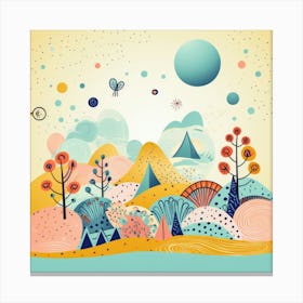 Landscape Illustration Canvas Print