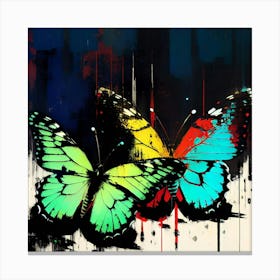 Two Colorful Butterflies 5 Canvas Print