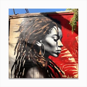 Phillychase Stencil Street Art Of A A Beautiful African America 30c75128 6d2f 47cc Ad22 38253df01b97 Canvas Print