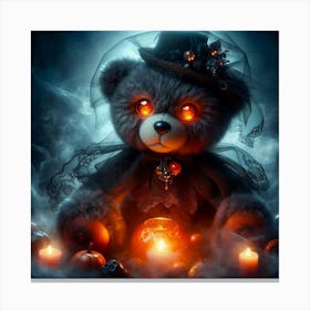 Halloween Teddy Bear Canvas Print