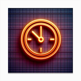 Neon Clock Neon Clock Canvas Print