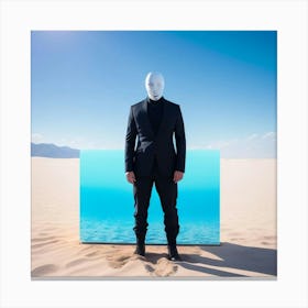 Man In The Desert 15 Canvas Print