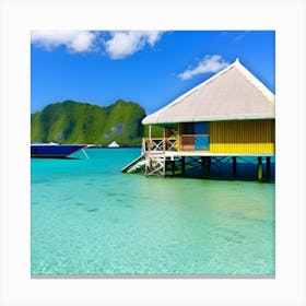 Hut On The Beach 2 Canvas Print