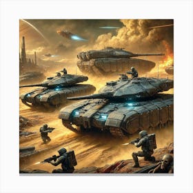 Venusian Armored Division Converted Canvas Print