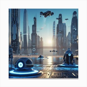 Futuristic City 1 Canvas Print