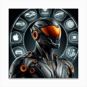 Futuristic Robot 145 Canvas Print