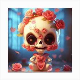 Day Of The Dead Skull 5 Canvas Print