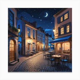 Cafe Terrace At Night (24) Canvas Print