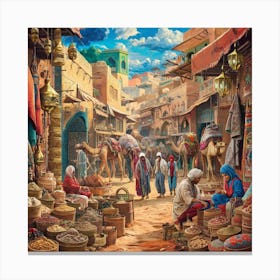 Marrakech Market Canvas Print