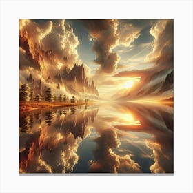 Reflections In A Lake Canvas Print