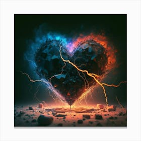 Lightning Heart Canvas Print