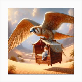 Eagle In The Desert Canvas Print
