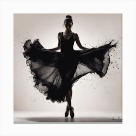 Black Ballerina Canvas Print