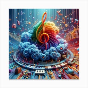 The color of music Canvas Print