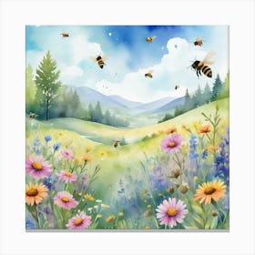 Spring time Meadow Canvas Print