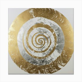 Gold And Silver Spiral Canvas Print