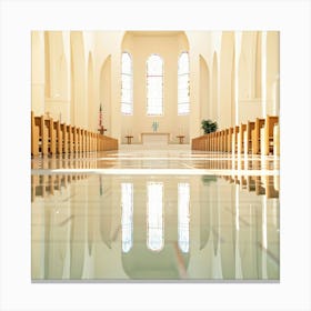 Reflection In A Church Canvas Print