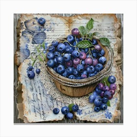 Fresh Blueberries Canvas Print