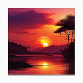 Sunset Painting 4 Canvas Print