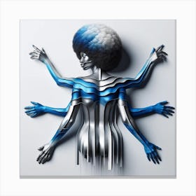 Blue Woman Canvas Print