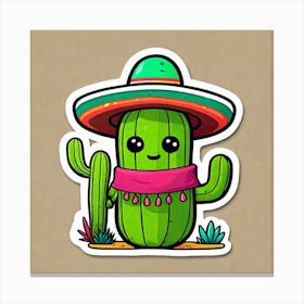 Cactus Sticker 22 Canvas Print