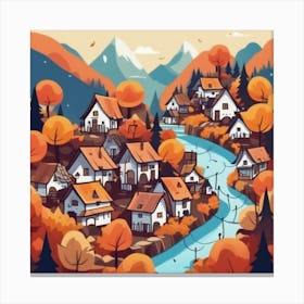 Autumn Village 37 Canvas Print