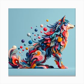 3d Wolf Canvas Print