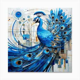 Blue Peacock Canvas Print