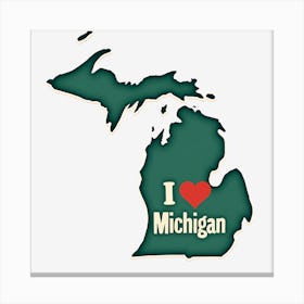 I Love Michigan Canvas Print