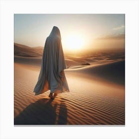 Jesus Walking In The Desert Canvas Print