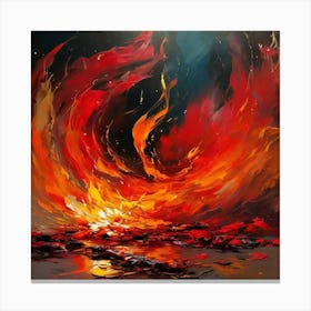 Flames Of Fire 2 Canvas Print