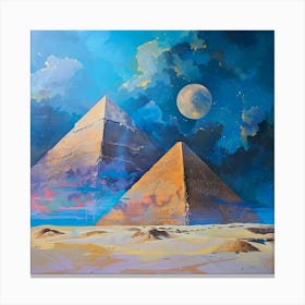 A Pyramids Of Giza Oil Painting Illustration 1719955498 4 Canvas Print