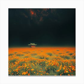 Poppies In The Field Canvas Print