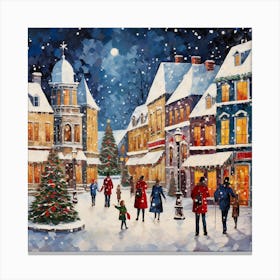 Christmas In The City 5 Canvas Print