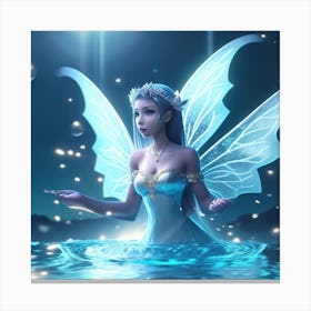 Fairy In The Water Canvas Print