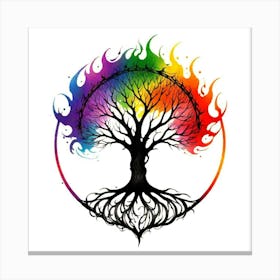 Rainbow Tree Of Life Canvas Print