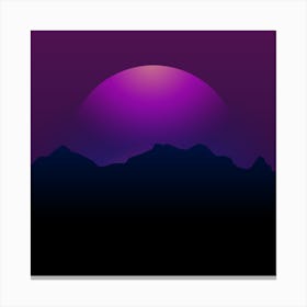 Purple Moon Canvas Print