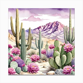 Cactus Desert 3 Canvas Print